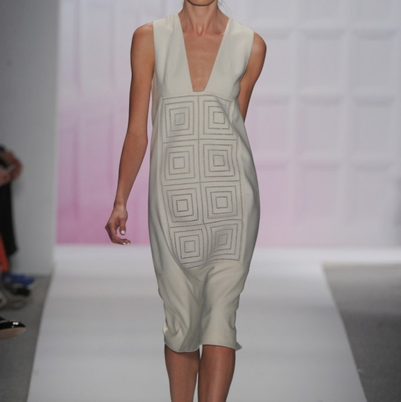 🎈Host Pick🎈Tibi | Wool-blend Eyelet V-neck Dress - Picture 3 of 13